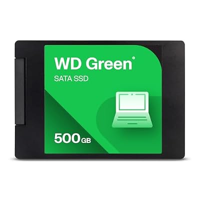Western Digital WD Green SATA 500GB, Up to 545MB/s, 2.5 Inch/7 mm, 3Y Warranty, Internal Solid State Drive (SSD) (WDS500G5G0A-00CPT0)