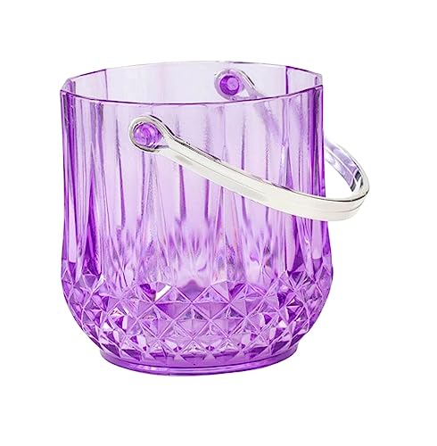 Refrigerador Megci balde de gelo de plástico com alça, pequeno balde de gelo para freezer, coquetel,