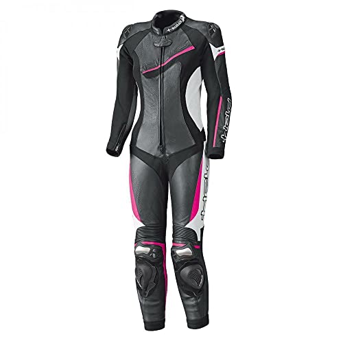 Held Ayana II One Piece Tuta in pelle da moto da donna, nero/bianco/pink, 38