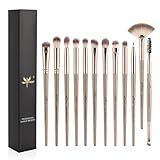 Anmor Eyeshadow Brush Set, 12pcs Professional Eyeshadow Makeup Brushes Set, For Eyeshadow Eyebrows Eyeliner Concealer, Soft Synthetic Hair and Premium Handle