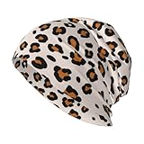 Sonernt Skullies Beanies Hat for Women Men,Leopard Print Beanies Skull Cap Slouchy Sleep Chemo Headwear, Winter Beanies Hats for Running, Gifts for Christmas