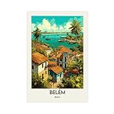 BKHJSASU Poster Belem Brazil sur toile pour décoration murale de salon, chambre à coucher 40 x 60 cm