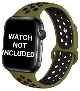 Image of TechMount Silicone Luxury Dotted Sports Watch Band Strap Compatible with Apple Watch Straps 42mm 44mm 45mm 46mm 49mm iWatch Ultra & SE & Series 8 /7 /6 /5 /4 /3 /2 /1 Breathable Replacement Strap