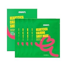 HeartCICA Calming Sheet Mask, Soothing & Hydrating Face Mask, Heartleaf & Cica Complex, RBT Tight-Fit Sheet, 4.2 fl.oz