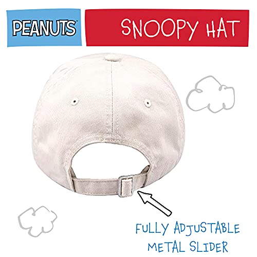 Concept One Peanuts Snoopy Dad Hat, Adjustable Baseball Cap, Tan #TOP19