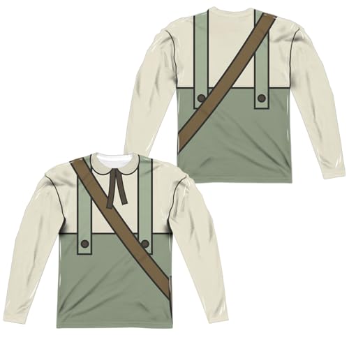Popfunk Over The Garden Wall Greg Costume Tee 100% Polyester Adult Long Sleeve Costume T Shirt for Men & Women, Medium White