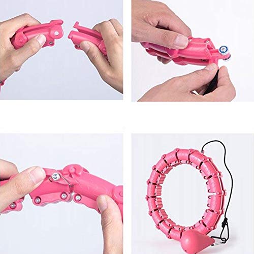ZHURGN Abdomen Fitness Equipment, Smart Hula Hoop, 24 Detachable Knots Adjustable Weight Auto-Spinning Ball, 2 in 1 Fitness Weight Loss and Massage, Detachable, for Adults/Kids/Beginner Fitness Aids - Thumbnail 6
