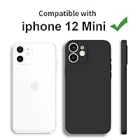 HGH für iPhone 12 Mini Hülle Silikon mit Lanyard, Handyhülle für iPhone 12 Mini Case Ultra Dünne Rundumschutz mit Weichem Microfiber-Innenfutter Kratzfest Schutzhülle für iPhone 12 Mini 5.4" Schwarz – Ansicht 2
