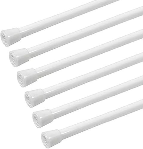 Barra de cortina de tensión de resorte, elástica, sin necesidad de tornillos, barras de cortina de ducha sin taladro, barra de armario (29.5-41.5