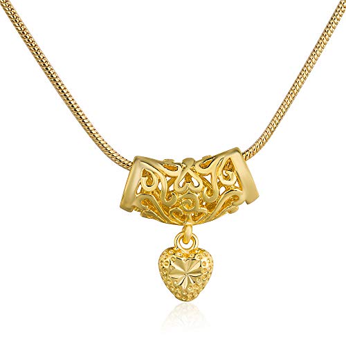 Preisvergleich Produktbild Hohle 18 Karat Vergoldete Auto-Blumen-Herz-Halskette