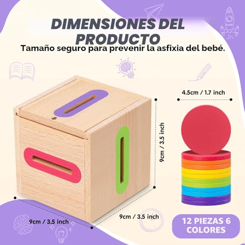 Miniatura 5 de Lubolee Juguetes Montessori 1 2 3 Años, Juguetes Niños 1-3 Años Juegos Educativos Niños 2 1 3 Años Juguetes Sensoriales Regalo Niño 1 Años Juguetes De Madera Para Actividades Y Desarrollo