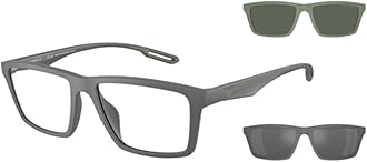 Emporio Armani Men's Ea4189u Universal Fit Sunglasses with Two Interchangeable Clip-ons Rectangular