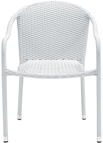 Crosley Furniture Palm Harbor White Wicker Chairs #TOP12