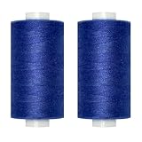 All Purpose Sewing Thread-2 Spools of Hand Polyester Sewing Thread for Sewing Machine for Hand and Machine Sewing(Royal Blue, 2 spools)