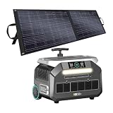 IEE 3200W Centrale Elettrica Portatile P3200 con Pannello 100W, 2048Wh Generatore Solare, Batteria LiFePO4, Ricarica1h, 16 Porte, Controllo APP, Portable Power Station per Campeggio, Camper, Casa