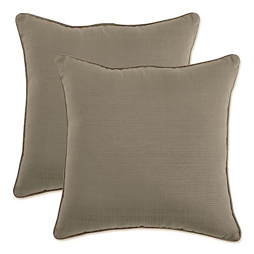 Pillow Perfect Forsyth Solid Indoor/Outdoor Throw Pillow Plush Fill, Weather and Fade Resistant, Throw - 18.5