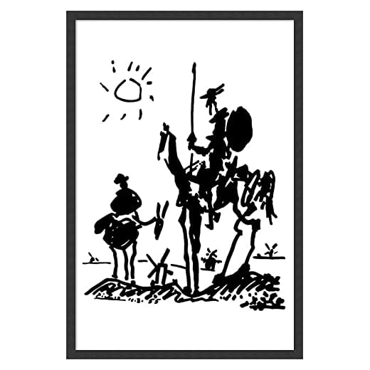 Framed Art Print, 'Don Quixote' by Pablo Picasso: Outer Size 25 x 37"