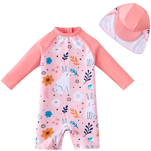 Image of UMELOK Baby Girl Swimsuit Infant UPF 50+ Bathing Suit Size Months