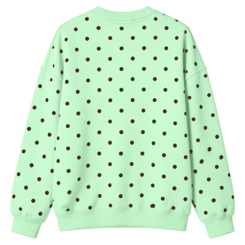 Polka Dot Sweatshirts for Women Fleece Oversized Comfortable Pullover - image 5