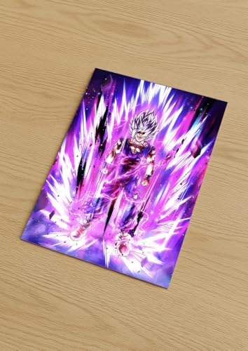 Image of NIJUKA Anime Printed Metal sheet Poster For Home And Room Decoration | For Anime Art Fans Boys And Girls (Gohan new beat form unlock)