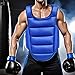 Lawnrden Boxing Body Protector, Reversible Chest Protector, Adjustable Taekwondo Sparring Gear, Sponge Boxing Training Equipment Red & Blue