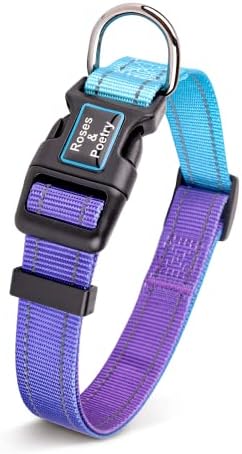 Roses&Poetry Dog Collar With Colourful Checkered Patterns,Adjustable Durable Puppy Collars for Small Medium Large Dogs(Black & White-S