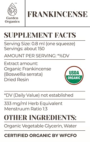 Frankincense Usda Organic | Alcohol-Free Extract, Organic Herbal Drops, Supplement, Immune System, Positive Mood | Tincture Made From 100% Certified Organic Frankincense (Boswellia Serrata) 2X4 Oz #TOP2