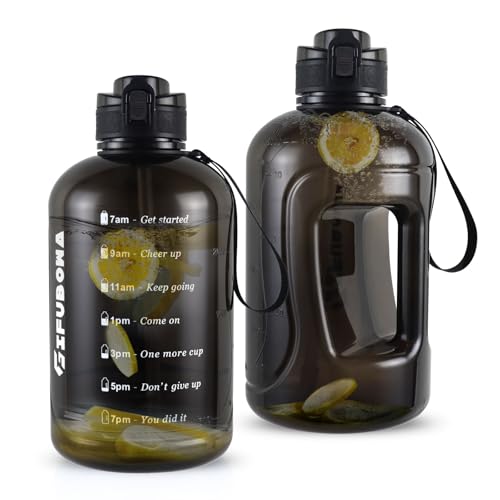 GIFUBOWA 3l Big Water Bottle 3 Liter with Straw