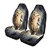 Produktbild Beth-D 2Er-Set Autositzbezüge Roar Close Männlicher Löwe Im Rauch Auf Dunklem Tier Universal Auto Front Seats Protector 14-17IN