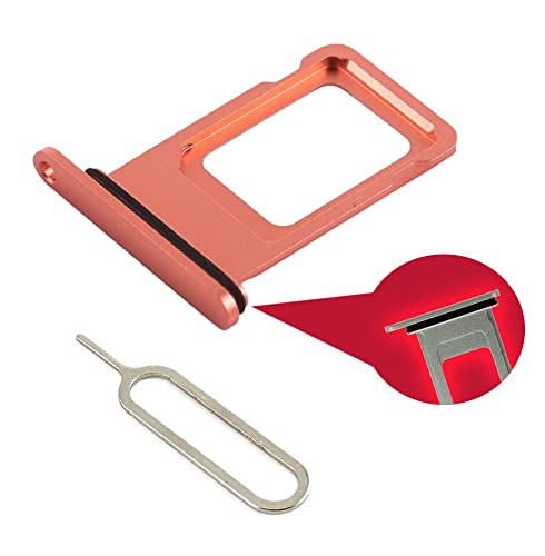 The Perfect Part Sim Card Slot Tray Holder Replacement Compatible With Iphone Xr 2018 - Incl. Rubber Gasket And Sim Pin (Coral) #TOP17