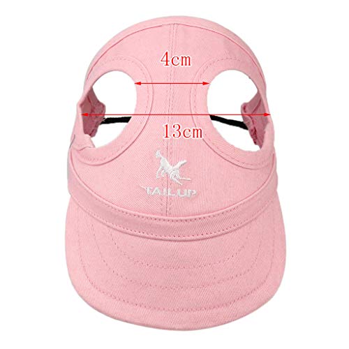 Boné de beisebol esportivo para cães e animais de estimação Flameer Pet com orifícios de orelha para