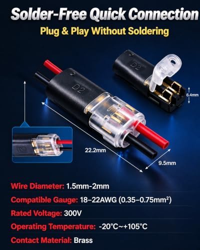 Quick Connect Wire Connectors, Electrical Connectors with Locking Buckle — 사진 4