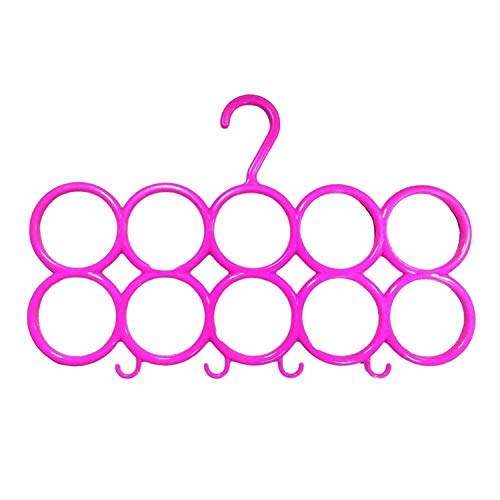 Image of Kuber Industries 10 Round Slots Scarf Hanger|Space Saving Closet Organizer|Idol for Belts, Ties Hanging|Pack of 4 (Multi)