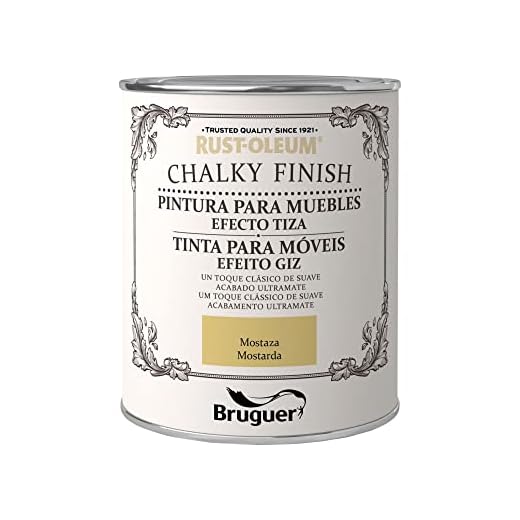 Rust-Oleum Bruguer Chalky Finish pintura para muebles Mostaza 750 ml
