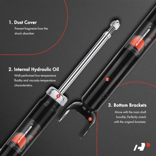 A-Premium Rear Shock Absorbers, Set of 2 - Compatible with Jeep, Dodge by A-Premium - Used condition - Image 4