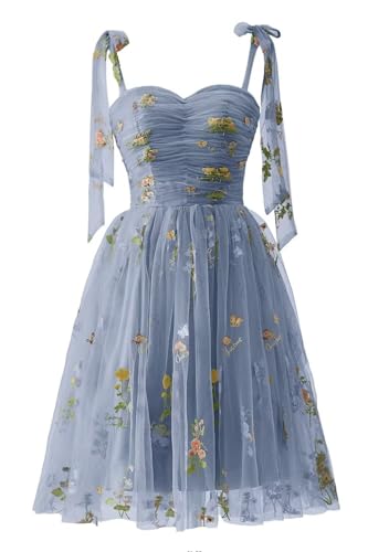 Robe de bal courte tulle broderie fleur ligne A Quinceanera Sweet 16 ZMKI858