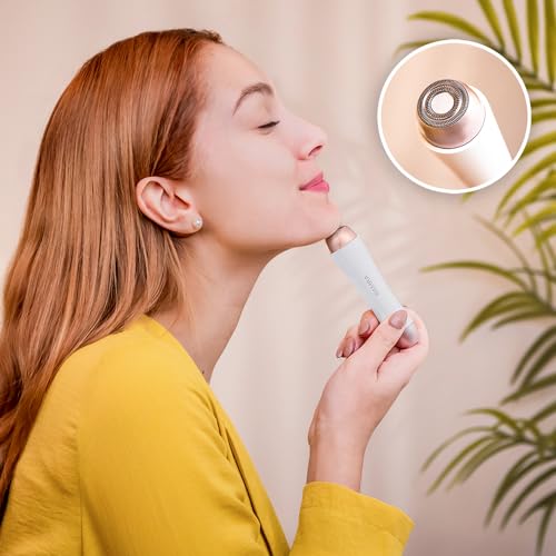 Cecotec Gesichtshaarentferner Bamba FaceCare Smooth, Edelstahlklinge, Passt sich der Haut an, Wasserdicht IPX5, Schutzkappe