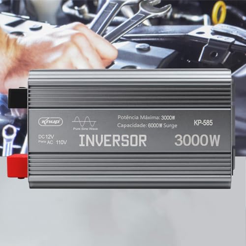Kit Inversor 12v Para 110v Pico 6000w Onda Senoidal Pura 3000w Conversor Transformar Tomada 3 Pinos