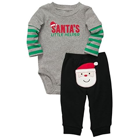 Carter's Baby Boys 2-Piece Christmas Bodysuit Pant Set Cover