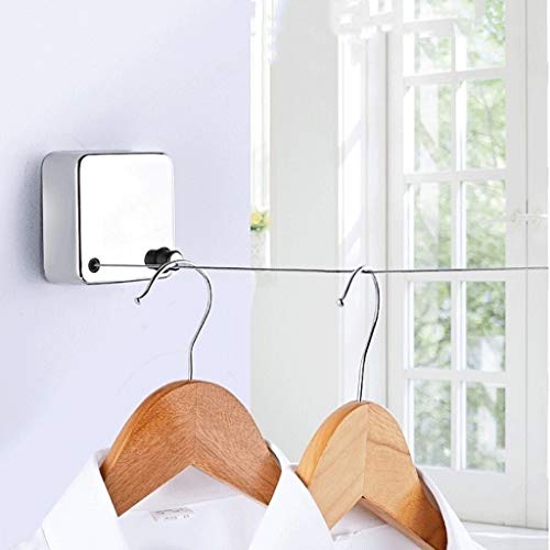 Corde à linge sans perforation rétractable et robuste de 3.8m