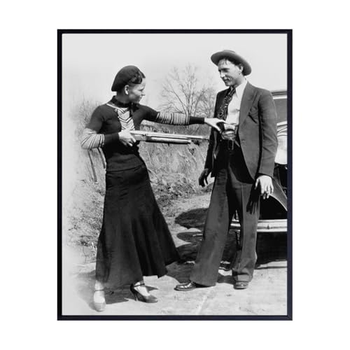Bonnie and Clyde Vintage Photo Art Print