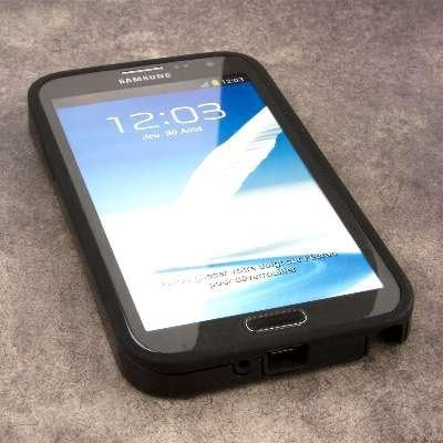 MPERO Fusion AL Series Protective Case for Samsung Galaxy Note 2 N7100 / I605 / L900 / I317 / T889 - Black Brushed Aluminum