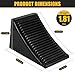 Komokeru 4 Pack Heavy Duty Wheel Chocks, Solid Rubber RV Wheel Chock for Trailers, Black Tire Chocks for Cars, Truck,Travel Trailers, Camper and ATV, 6.5