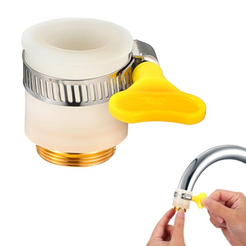Wanmu Universal Faucet Adapter Adjustable Thread Sink Faucet Adapter Fits 13–14mm, 16.5–18mm, and 22–23.5mm Outer Diameter For Common Faucets Mount Water Filters and Countertop Water Filters