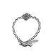 Nerien Vintage Peacock Metal Mirror Comb Set Antique Heart-shaped Handheld Vanity Mirror Comb Set Antique pewter
