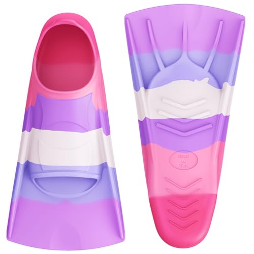 Gintenco Swim Fins, Kids Swim Training Fins for Lap Swimming, Travel Size Flippers with Mesh Bag, Silicone Swimming Fins for Kids Teens Adults Women Men by Gintenco - Used condition - US$21.44