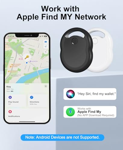 Find My Keys, Air Tracker Tags-2 Pack, with Apple Find My for Key, Luggage, Satchel, Pets Bicycles Backpacks Tracker Tag Replaceable Battery — view 6