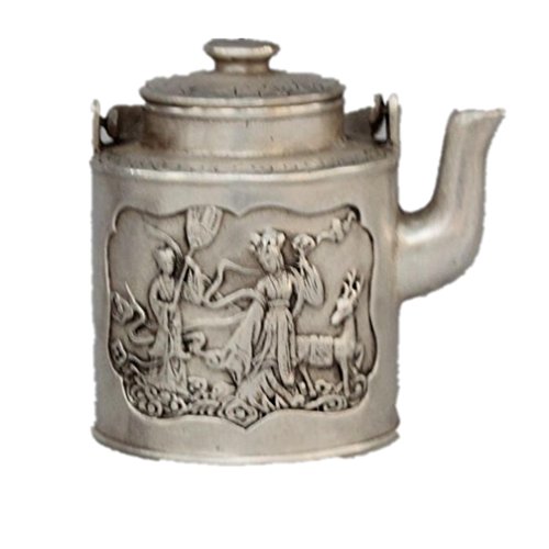 zb-tonghu El Cobre Tetera de artesanía de niquelado Bronce Antiguo Inicio Creatividad Caracteres decoración clásica Pot Cover