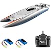 HXBER 805 RC Boats for Adult 25KM/H High Speed Racing Boat 2 Channels Boats for Pools Racing Boat