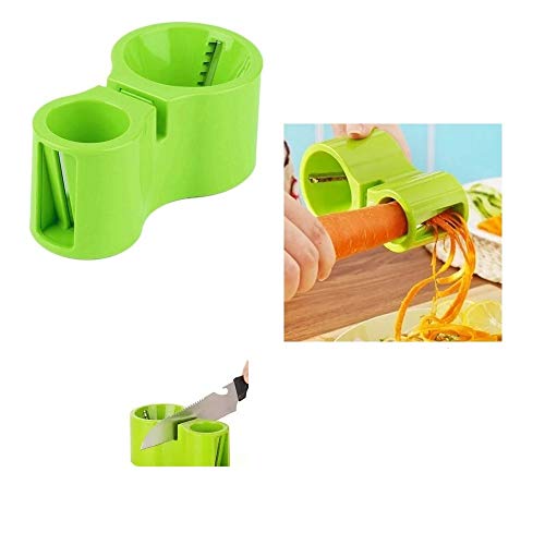 Cortador Duplo Espiral para Legumes e Afiador de Facas